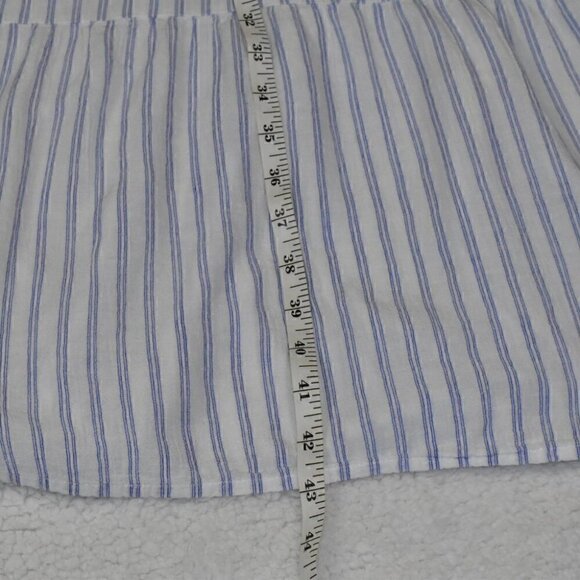 Love Gap Dreamwell Crinkle Stripe Tiered Midi Slightly Sheer Night Dress - Picture 5 of 7